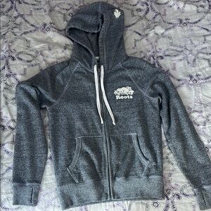 Roots Gray Zip-Up Hoodie